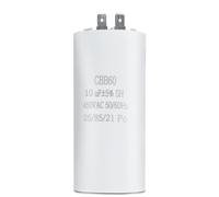 Condensador CBB60 10µF ±5% 450V AC 50/60Hz hasta 85 °C con 2 Cables - Condensador de Funcionamiento y Arranque para Bomba de Agua, Lavadora, Motor Piscina y Compresor - Anti-Humedad, 1 Unidad (10uf)