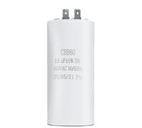 Condensador CBB60 15µF ±5% 450V AC 50/60Hz hasta 85 °C con 2 conectores - Condensador de Funcionamiento y Arranque para Bomba de Agua, Lavadora, Motor Piscina y Compresor - Anti-Humedad, 1 Unidad
