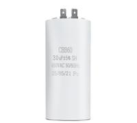 Condensador CBB60 30µF ±5% 450V AC 50/60Hz hasta 85 °C con 2 conectores - Condensador de Funcionamiento y Arranque para Bomba de Agua, Lavadora, Motor Piscina y Compresor - Anti-Humedad, 1 Unidad