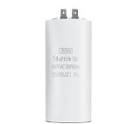Condensador CBB60 70µF ±5% 450V AC 50/60Hz hasta 85 °C con 2 conectores - Condensador de Funcionamiento y Arranque para Bomba de Agua, Lavadora, Motor Piscina y Compresor - Anti-Humedad, 1 Unidad