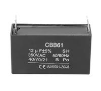Condensador CBB61 350VAC 12UF Condensador de arranque de motor de alto rendimiento para generadores de gasolina y unidades de aire acondicionado Carcasa de plástico duradera con