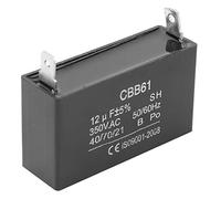 Condensador Cbb61 Plástico 12×8×3 Condensador Cbb61 Generador de Gasolina Acondicionador de Arranque Condensador de Motor 350vac 12uf
