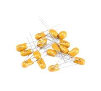 Condensador cerámico multicapa 100 Uds 16v 25v 35v 50v condensador electrolítico de tantalio 0,1 uF 0,47 uF 1uF 2,2 uF 3,3 uF 4,7 uF 10uF 22uF 33uF 47uF 100uF P = 2,54mm(10uF 25v)