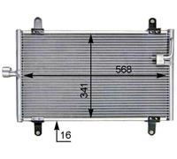 Condensador Clima Sin Secadora Tubos Paralelo MAHLE para U.a. Fiat Ducato