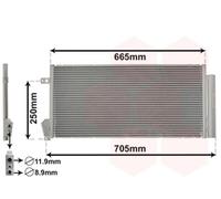 VAN WEZEL 17005396 Condensador, aire acondicionado