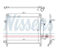 Condensador del aire acondicionado R 134 a 940788 NISSENS para NISSAN NOTE