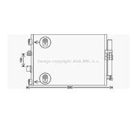 Condensador De Aire Acondicionado Con Secador Para Ford C-Max II 555x398x16
