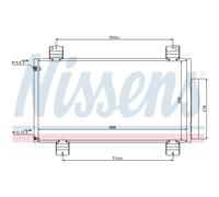 Nissens Condensador de aire acondicionado 940113 R134a con secadora para Honda Accord VIII