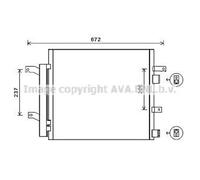 Condensador De Aire Acondicionado Con Secador Para Jaguar XJ X35 526x446x16