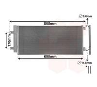 VAN WEZEL 37015705 Condensador, aire acondicionado