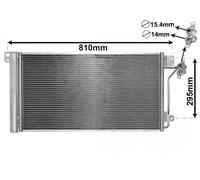 Condensador de aire acondicionado para VOLKSWAGEN Transporter T5 (2003-2009)