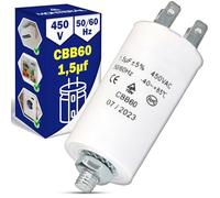 Condensador de Arranque 1,5µf 450V 50/60Hz Tipo CBB60 con Temperatura de Funcionamiento de -25 a +85°C - Garantía de 10 Años - MONTERAL