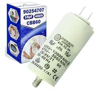 Condensador de Arranque 16µf 450V CBB60 con el Código Original 90254707 para Candy para Haier para Hoover para Rosieres para Zerowatt - Garantía de 10 Años - MONTERAL