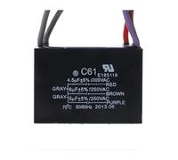 Condensador de conexión energía eléctrica CBB61 4,5 uf + 6 + 250 V cables Capacitance Meters