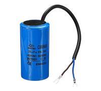 Condensador de funcionamiento CBB60 de 1/2/3 piezas, CA 450 V, 2 cables, 50/60 Hz, 25/30/35/40/45/50/60/70 uF, for motor de compresor de aire y arranque de lavadoras.(25uF 90x50mm 1Pcs)