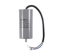 Condensador de funcionamiento CBB60 de 30 µF-50 µF, 450 V CA, 2 cables, 50/60 Hz, cilindro con terminal M8 y perno de fijación for compresor de aire, motor de bomba de agua.(30uF 210x96x45mm)