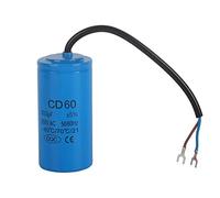 Condensador de Motor 300uF 250V CA CD60 para Electrodomésticos y Compresores Temperatura -40°C a 70°C con Cable Conductor