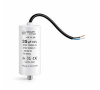 Condensador de motor monofásico 425 V/450 V/475 V - Condensador permanente con cable - Compatible con bomba piscina, lavadora de alta presión Kärcher, puerta de garaje y portal, compresor (35 μF / 35