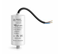 Condensador de motor monofásico 425 V/450 V/475 V - Condensador permanente con cable - Compatible con bomba piscina, lavadora de alta presión Kärcher, puerta de garaje y portal, compresor (10 μF / 10