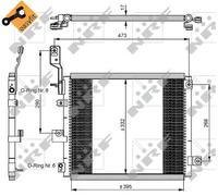 Condensador del aire acondicionado 350047 NRF para HYUNDAI ATOS