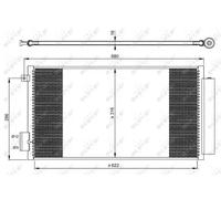 Condensador del aire acondicionado 350061 NRF para FIAT 500L TIPO Sedán