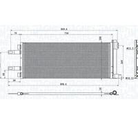 Condensador del aire acondicionado 350203623000 MAGNETI MARELLI para FIAT OPEL