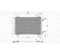 Condensador del aire acondicionado 350203710000 MAGNETI MARELLI para FIAT LANCIA