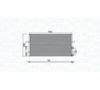 MAGNETI MARELLI 350203740000 Condensador, aire acondicionado