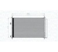 Condensador del aire acondicionado 350203742000 MAGNETI MARELLI para TOYOTA