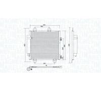 Condensador del aire acondicionado 350203753000 MAGNETI MARELLI para CITROËN