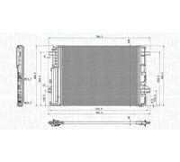 Condensador del aire acondicionado 350203758000 MAGNETI MARELLI