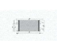 Condensador del aire acondicionado 350203761000 MAGNETI MARELLI para FIAT OPEL