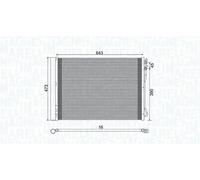 Condensador del aire acondicionado 350203781000 MAGNETI MARELLI para BMW 5 7