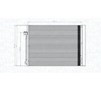 Condensador del aire acondicionado 350203795000 MAGNETI MARELLI para BMW X5 X6
