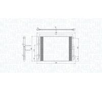 Condensador del aire acondicionado 350203809000 MAGNETI MARELLI para HYUNDAI KIA