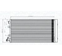 Condensador del aire acondicionado 350203826000 MAGNETI MARELLI para RENAULT
