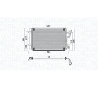 MAGNETI MARELLI 350203951000 Condensador, aire acondicionado