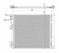 Condensador del aire acondicionado 350327 NRF para NISSAN NV200 / EVALIA Autobús