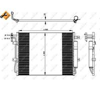 NRF 350330 Condensador, aire acondicionado