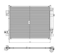 Condensador del aire acondicionado 350418 NRF para NISSAN NOTE