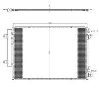 Condensador del aire acondicionado 350472 NRF para SUZUKI SX4 S-CROSS VITARA