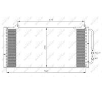 Condensador del aire acondicionado 35346 NRF para ROVER 200 II Descapotable