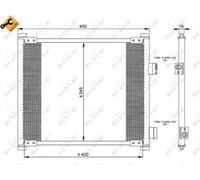 Condensador del aire acondicionado 35357 NRF para FORD KA STREET KA