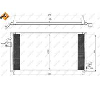 NRF Condensador del aire acondicionado 35523 para Subaru Forester (SF) 1997-2002