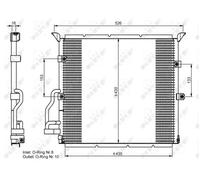 Condensador del aire acondicionado 35586 NRF para BMW 3 3 Coupé 3 Descapotable