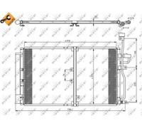 Condensador del aire acondicionado 35797 NRF para CHEVROLET OPEL