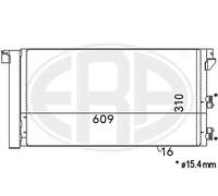 Condensador del aire acondicionado 667001 ERA para FIAT PANDA