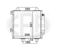 Condensador del aire acondicionado 667022 ERA para CITROËN PEUGEOT TOYOTA