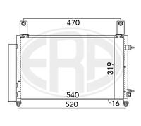 Condensador del aire acondicionado 667032 ERA para CHEVROLET MATIZ SPARK