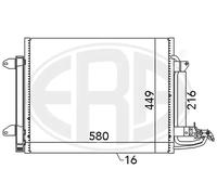 Condensador del aire acondicionado 667054 ERA para VW TOURAN CADDY III Monospace
